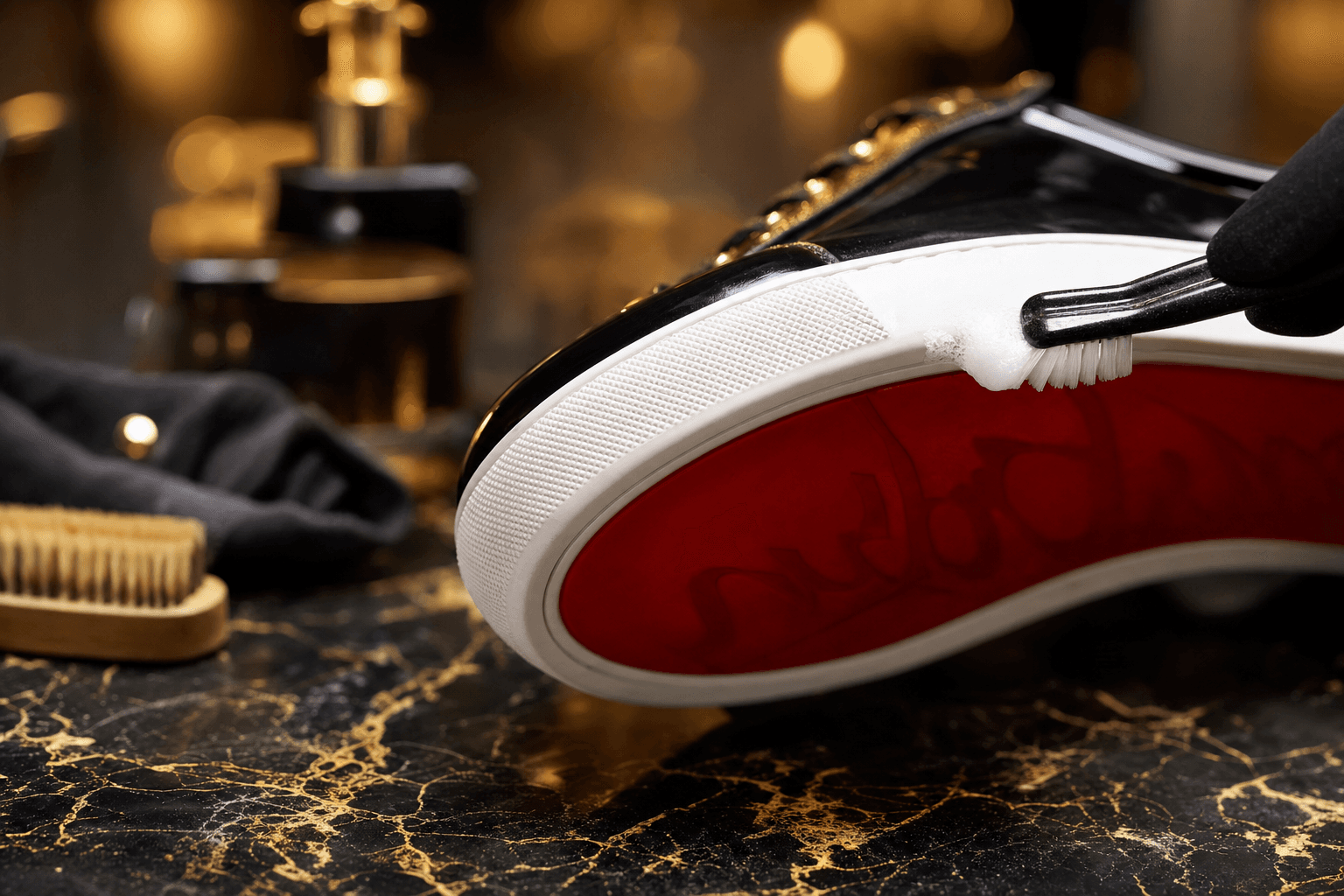Rubber shoe and bag care by Save Our Shoes Dubai